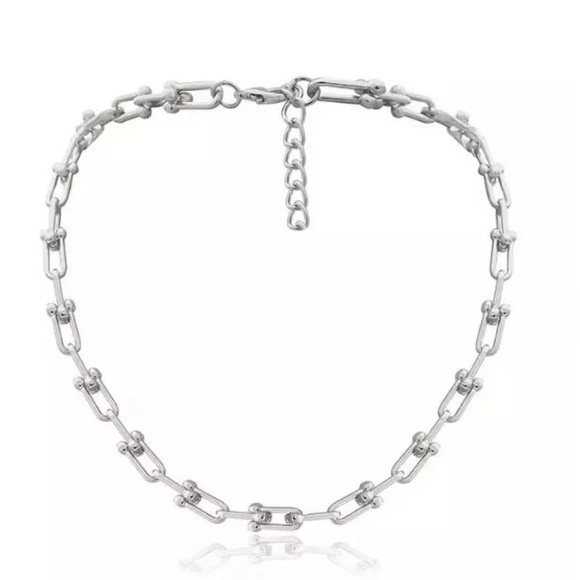 Silver Hardwear Small U Link Necklace
